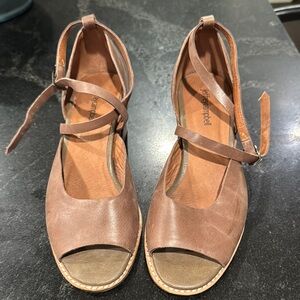 Jeffrey Campbell Brown Peep-Toe Sandals